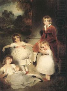 LAWRENCE, Sir Thomas The Children of John Angerstein John Julius William (1801-1866)Caroline Amelia (b.1879)Elizabeth Julia and Henry Frederic (mk05) china oil painting image